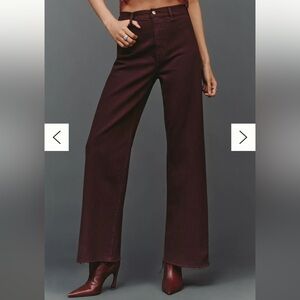 Pistola Deep Burgundy Wide Leg Jeans